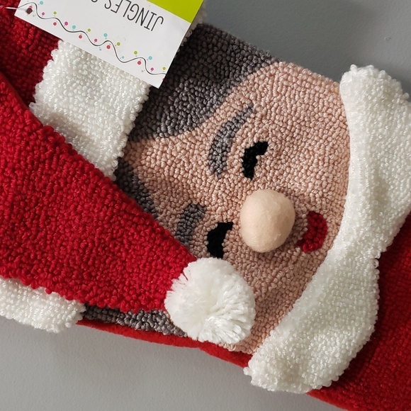 Jingles and Joy NWT Mrs. Claus Loop Weave Christmas Stocking - Picture 2 of 8